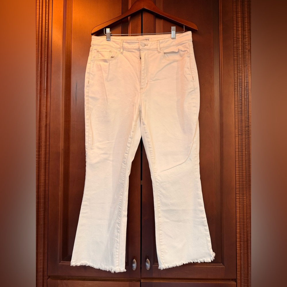Ann Taylor Loft  High Rise Kick Crop Jeans